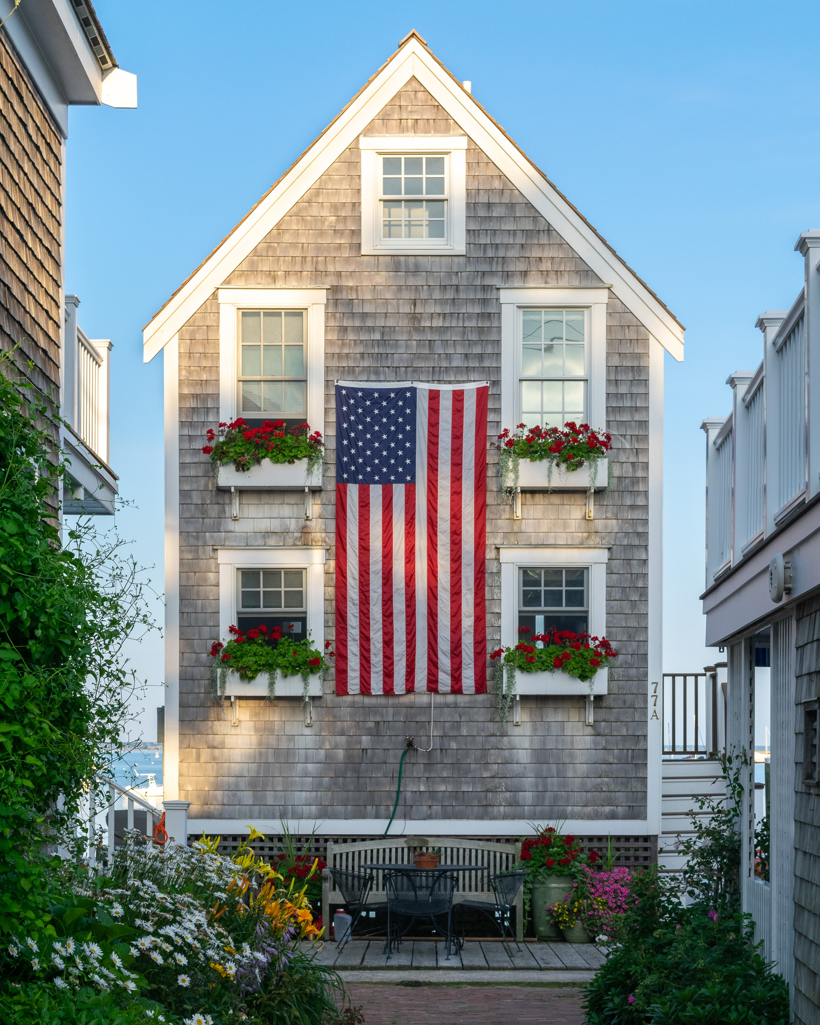 American flag house in Provincetown Massachusetts's