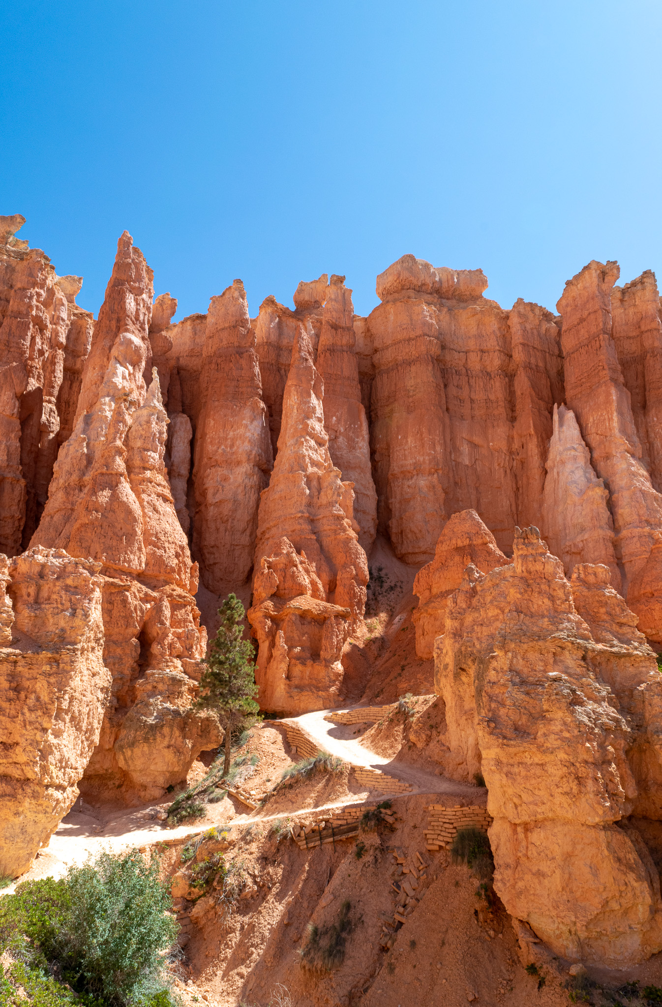 empty Sunny Path in Bryce Canyon, Utah