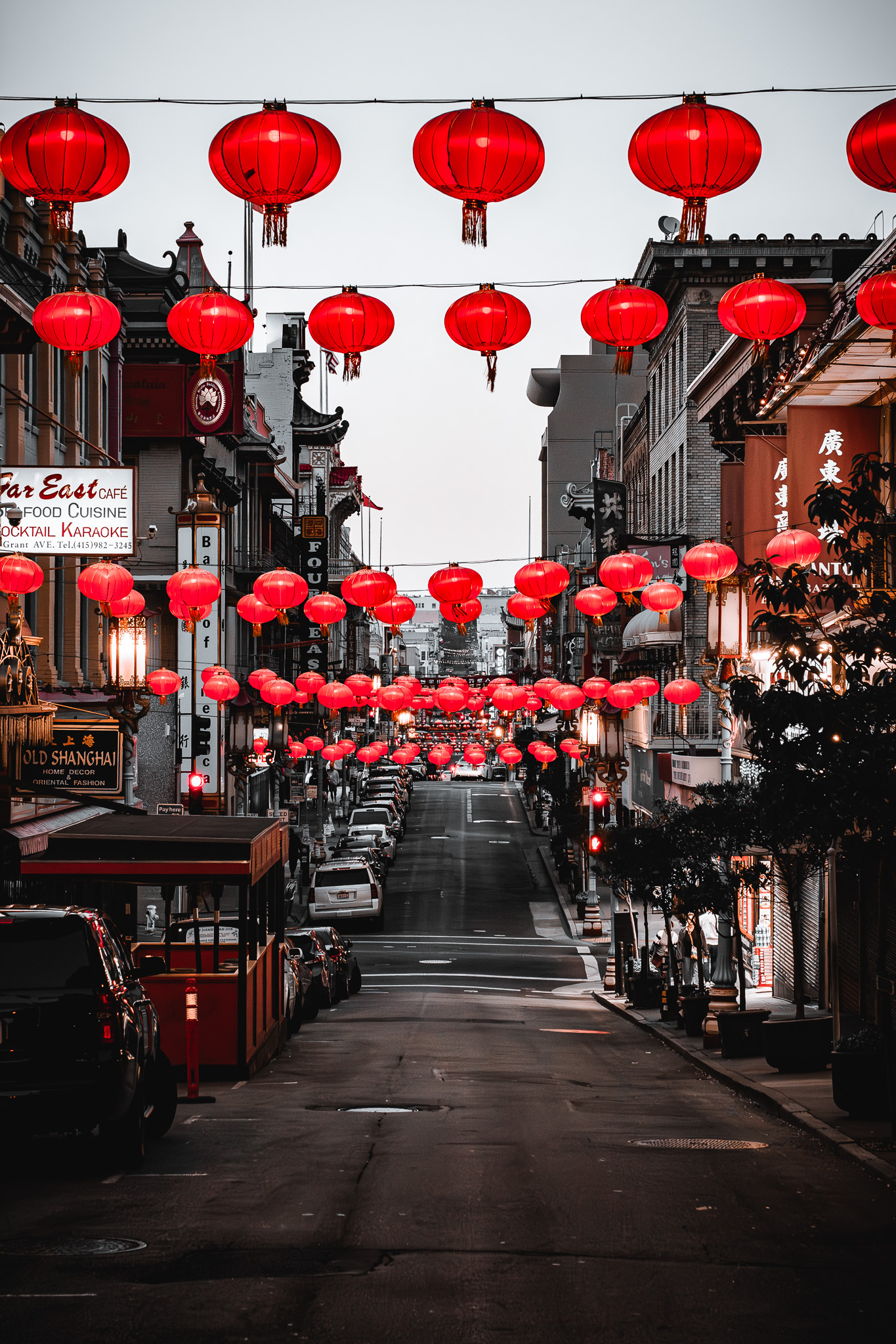 bright Red Lanterns in Chinatown, San Francisco
