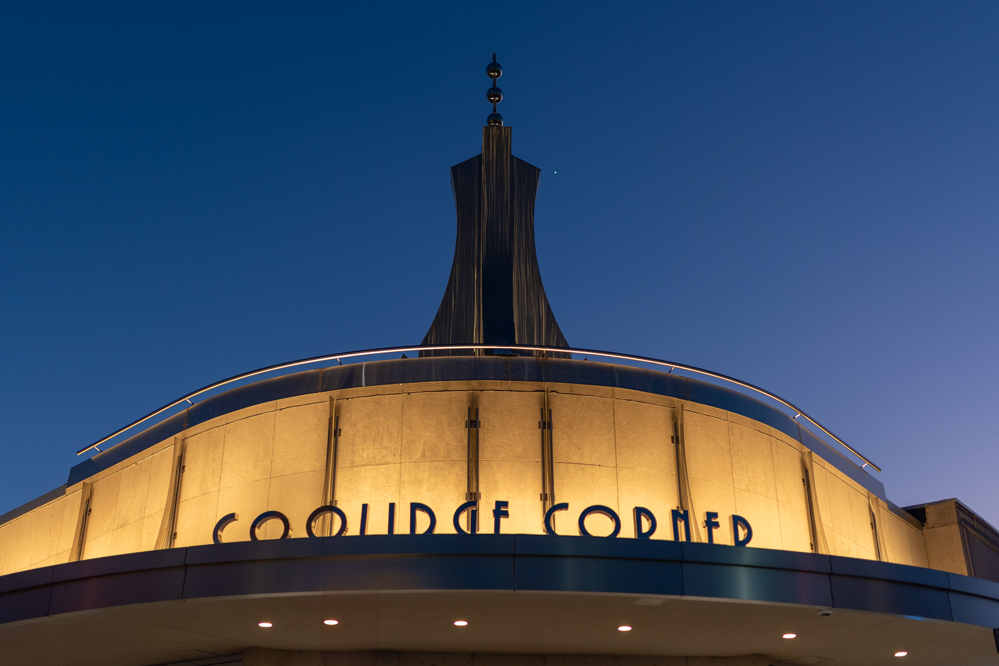 Coolidge Corner at Blue Hour - Brookline MA