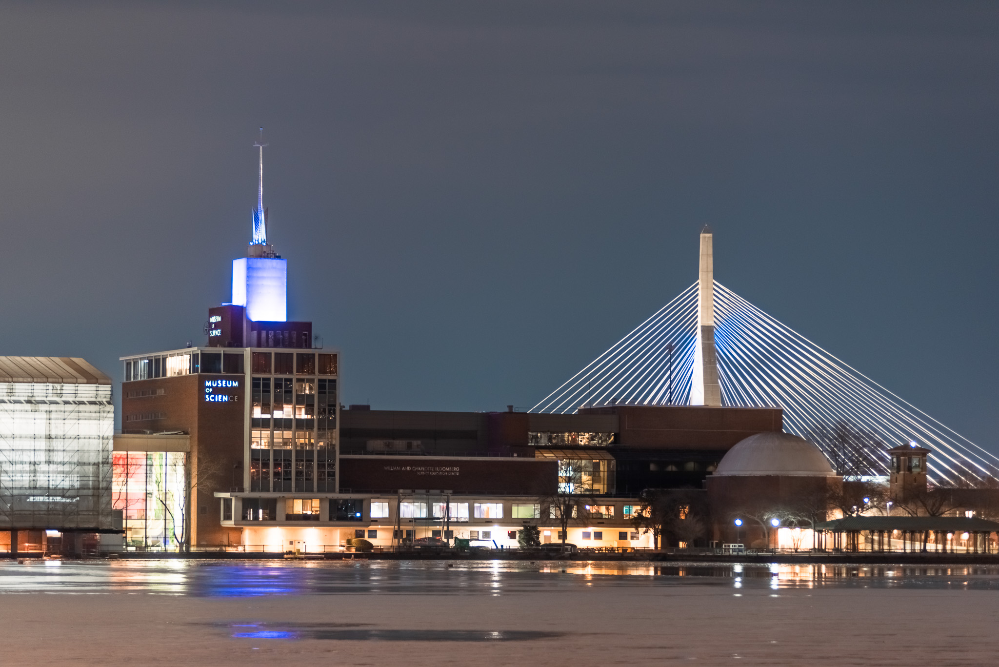 Museum of Science with the Zakim Bridge - Boston MA