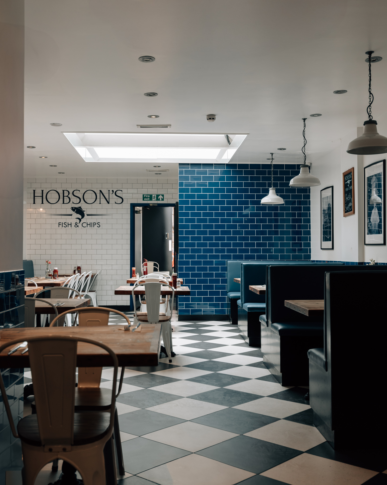 Hobson's fish and chips interior empty